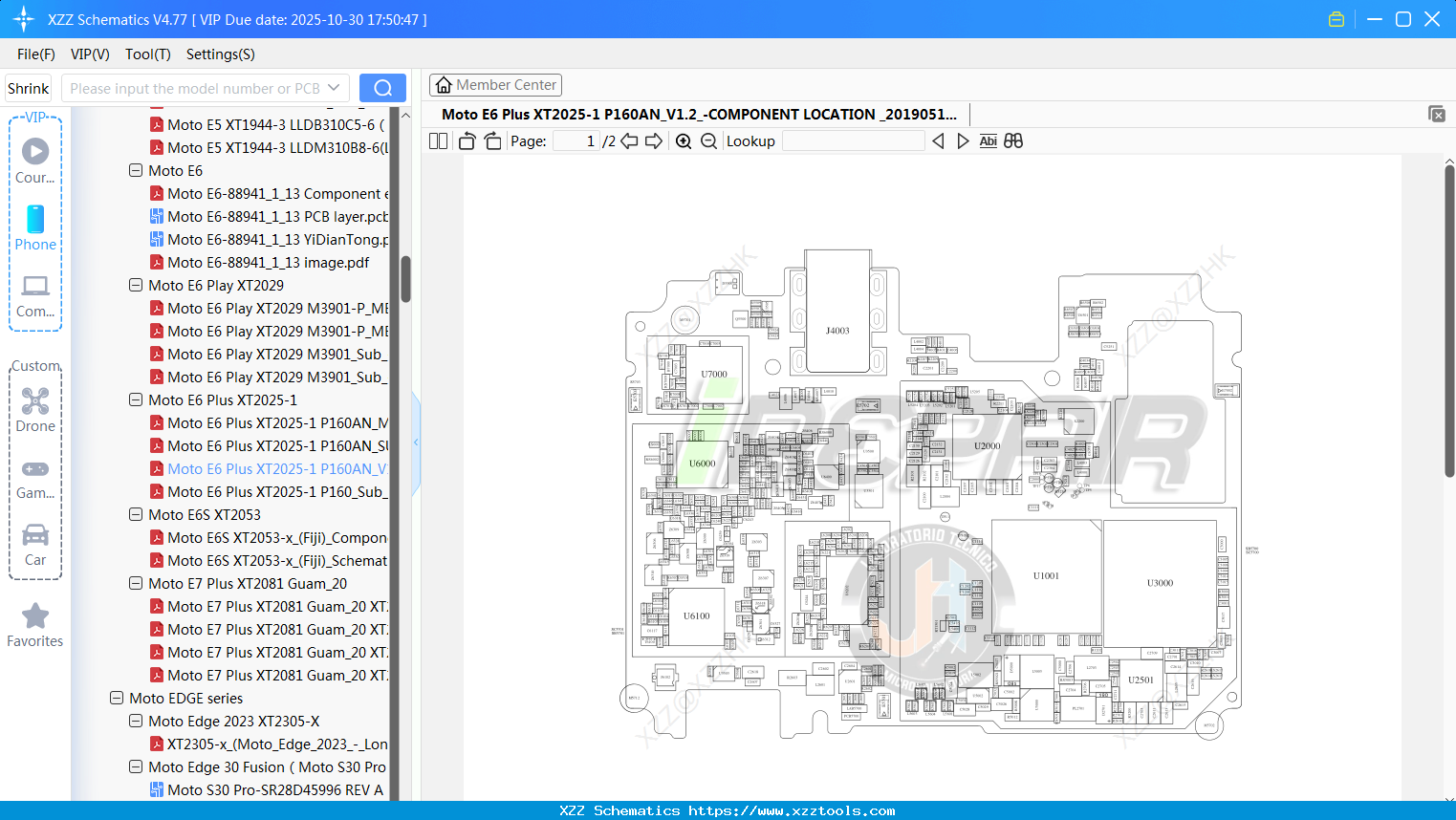 Motorola Moto E6 Plus XT2025-1 P160AN_V1.2_-COMPONENT LOCATION _20190513